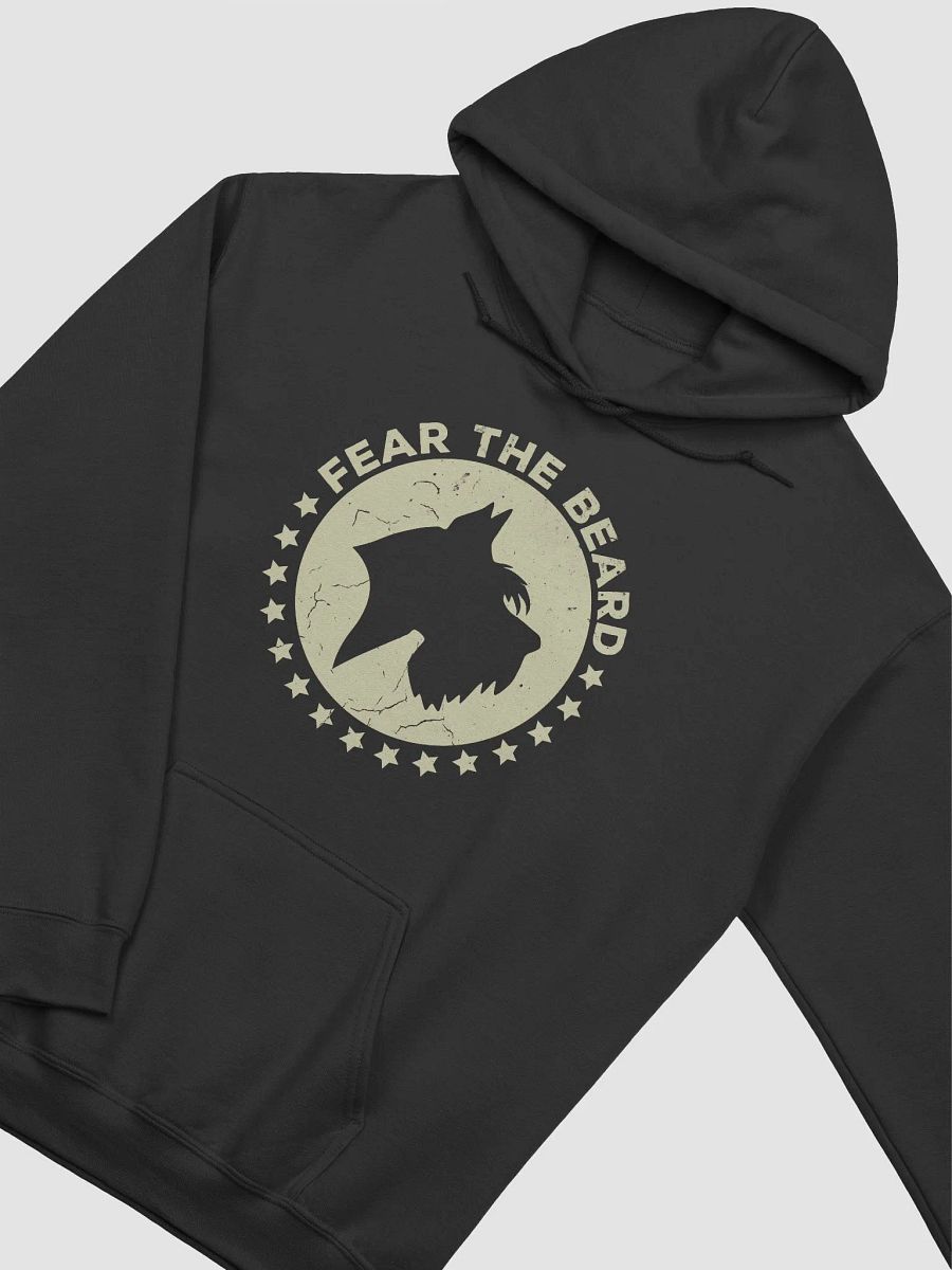 Fear the Beard (White) Hooded Sweatshirt | Retro-Style Hoodie for Schnauzer Dog Owners product image (4)