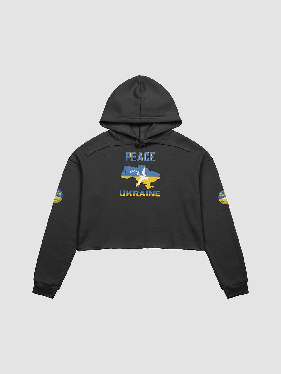 Ukrainian Peace Emblem Crop Hoodie product image (1)