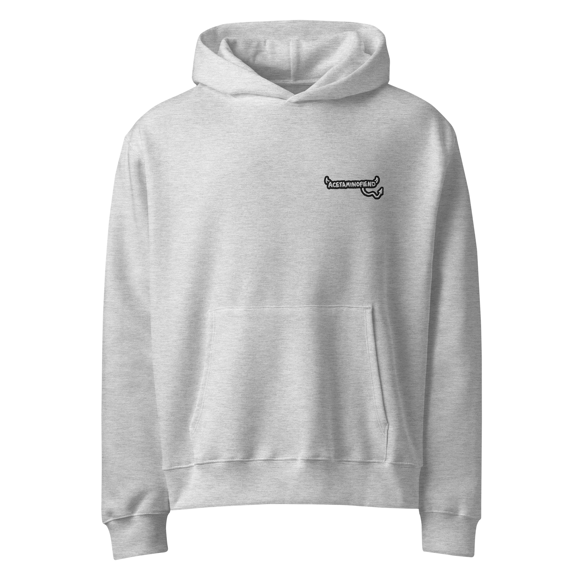 ACETAMINOFIEND handwritten l.c. embroidered slouchy hoodie product image (2)