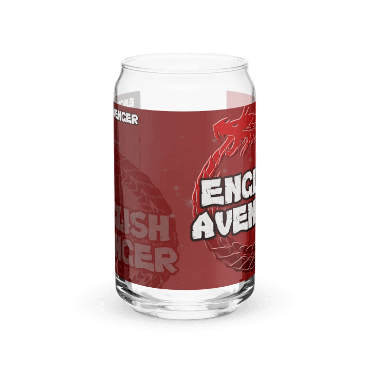 English Avenger Logo Graphic Can Shaped Glass product image (1)