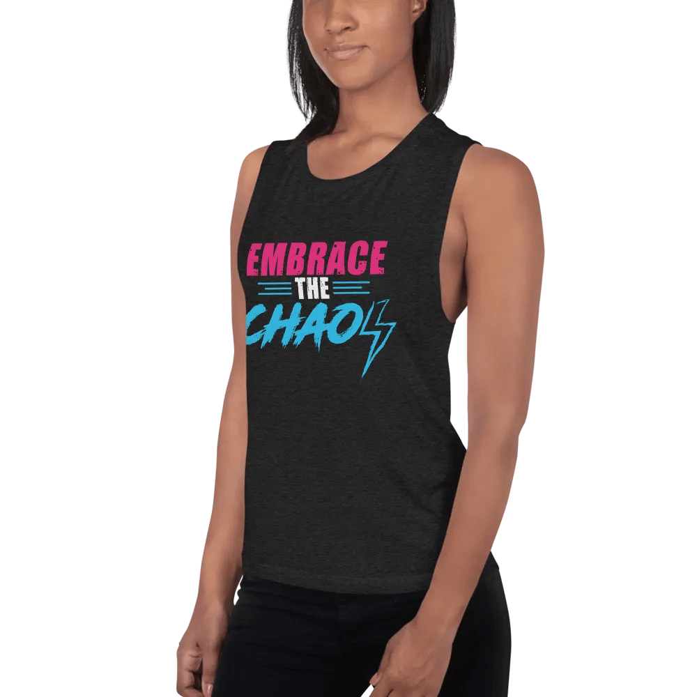 Women's Embrace the Chaos v2 Tank (Pink/Blue) product image (2)