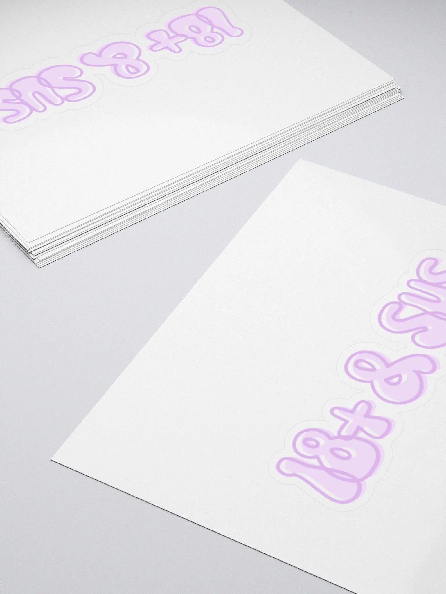 18+ & Sus Sticker, Pink product image (11)