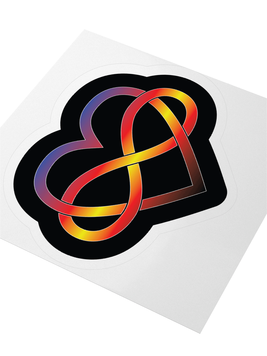 Polyamory Pride Gradient Polyamory Infinity Heart Sticker product image (7)