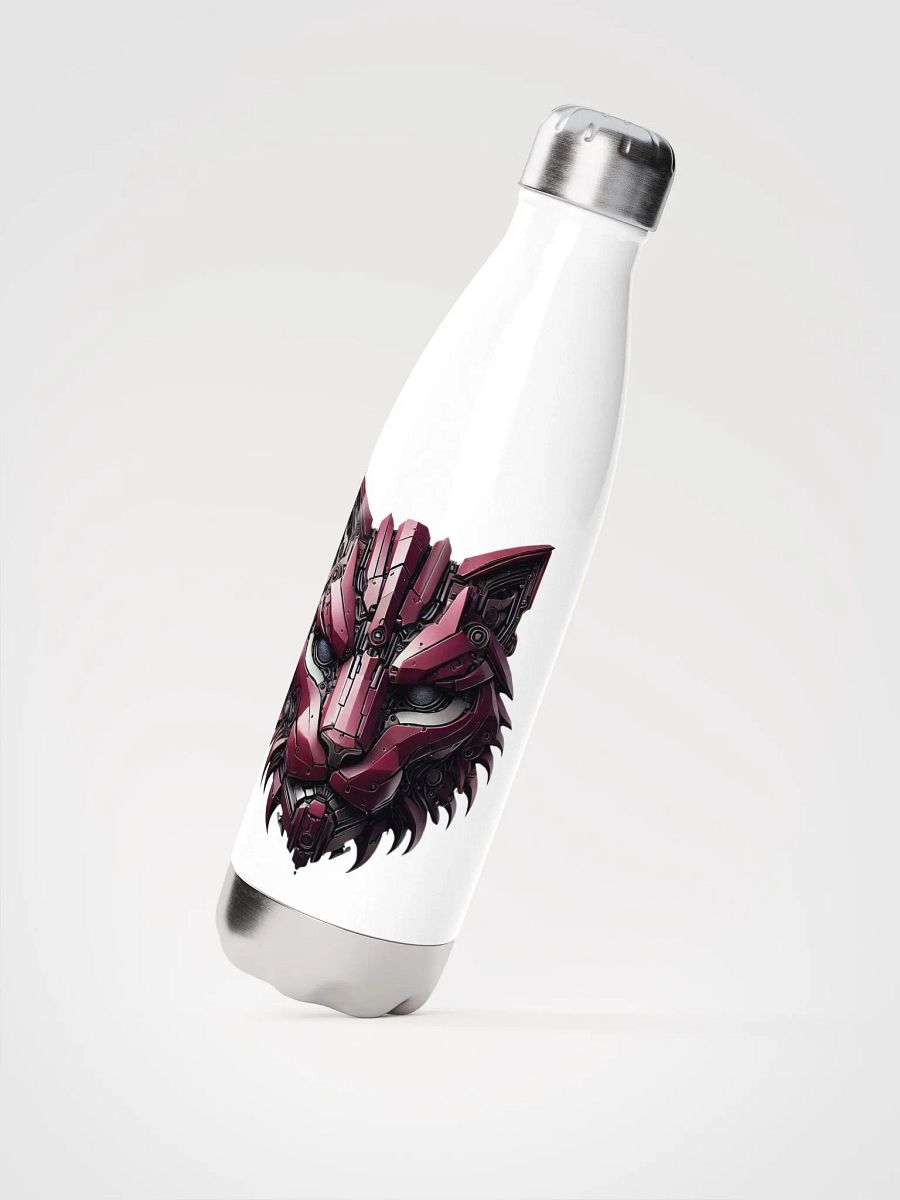 Stainless Steel Water Bottle with Iron Cat Robot Design – Stylish and Durable! product image (2)