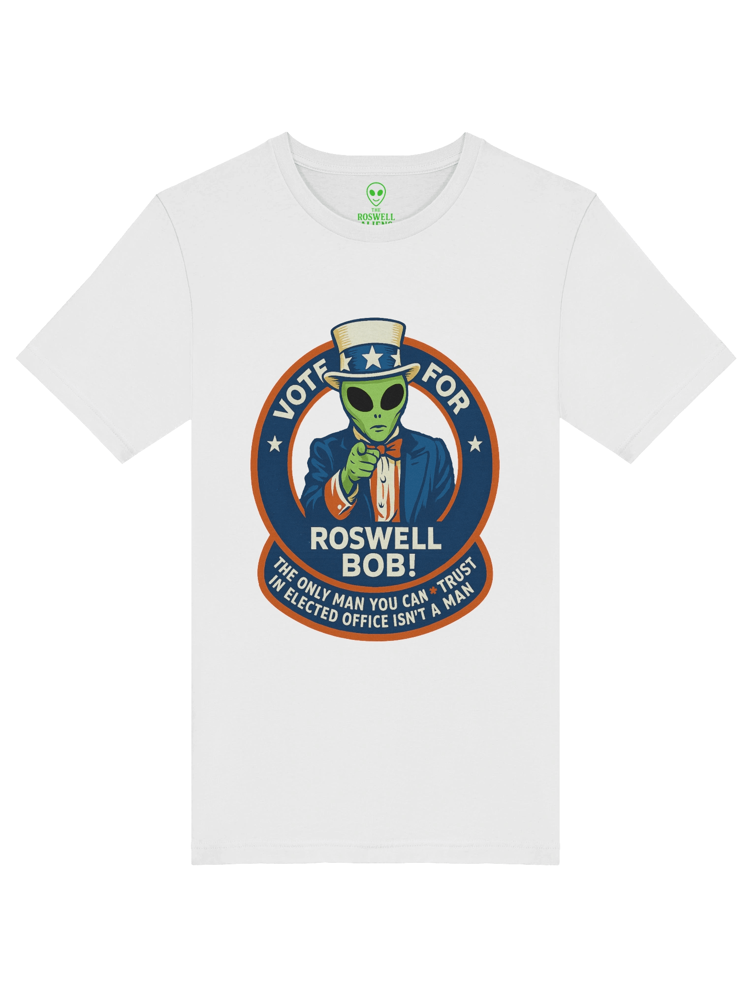 Uncle Sam Election Vote Roswell Aliens 1950's Retro Unisex T-Shirt product image (5)