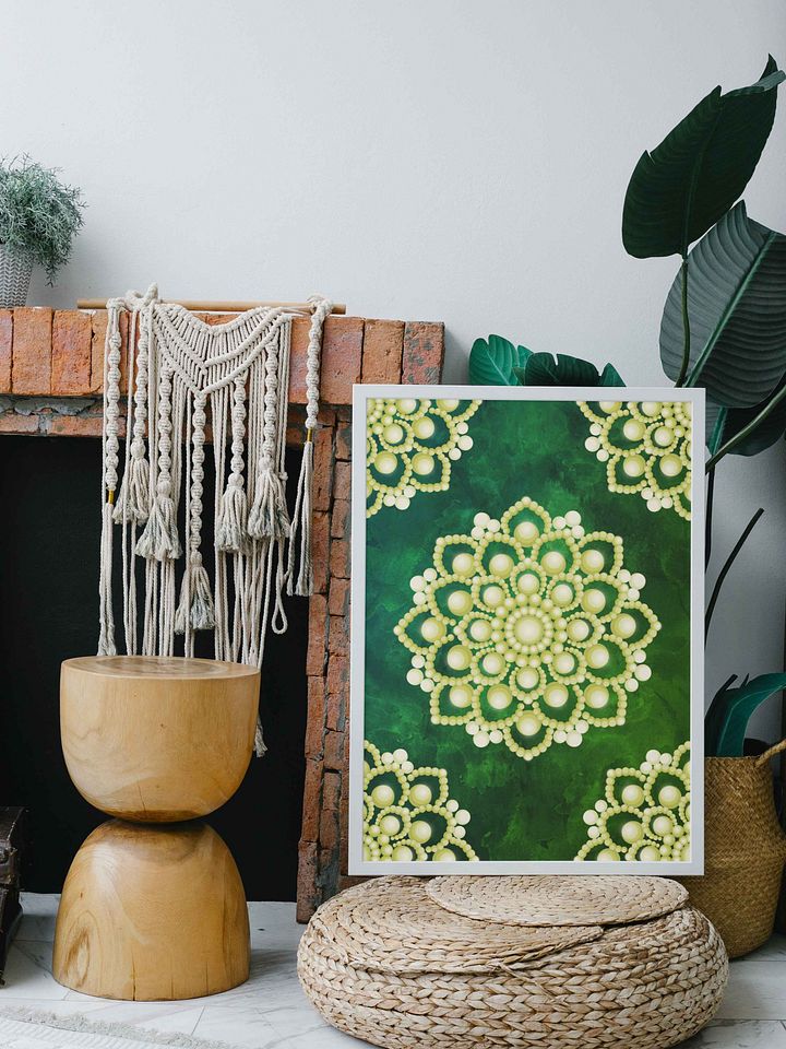 Yellow Flower Mandala Posters, 2 JPG files product image (2)