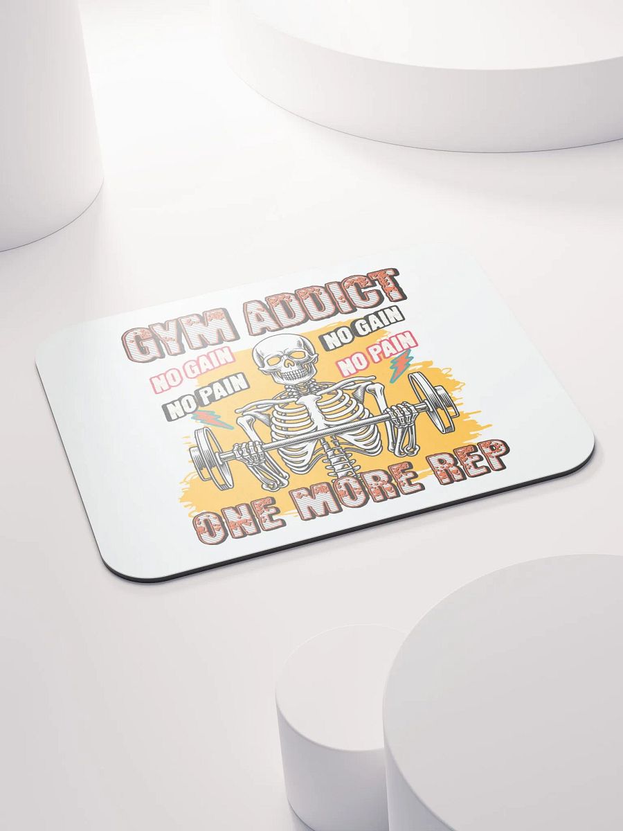 Gym Addict One More Rep Skeleton Strength Mouse Pad product image (4)
