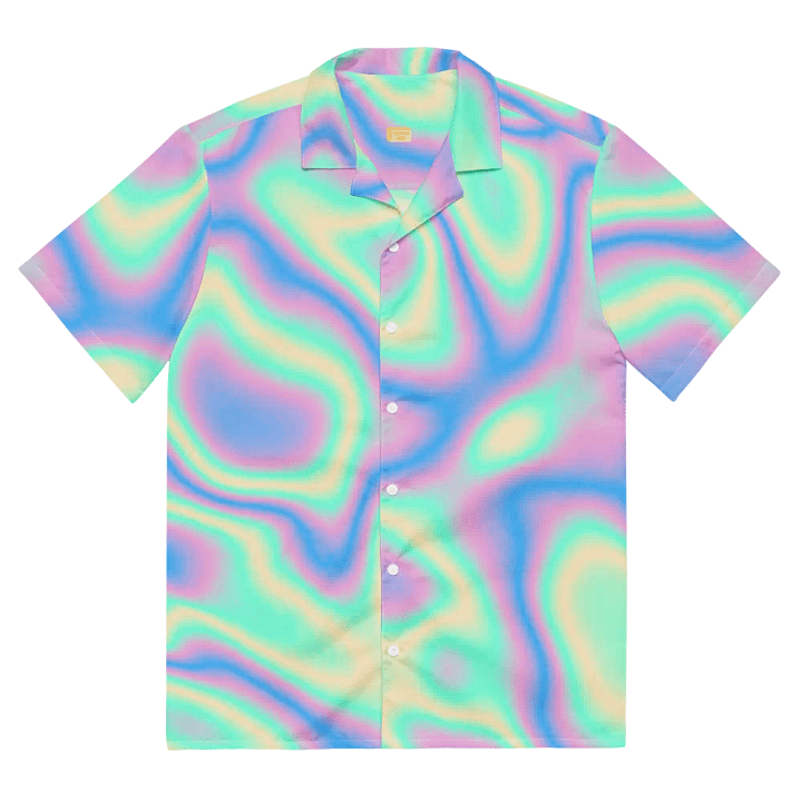 Psychedelic Hologram Unisex Hawaiian Shirt product image (2)