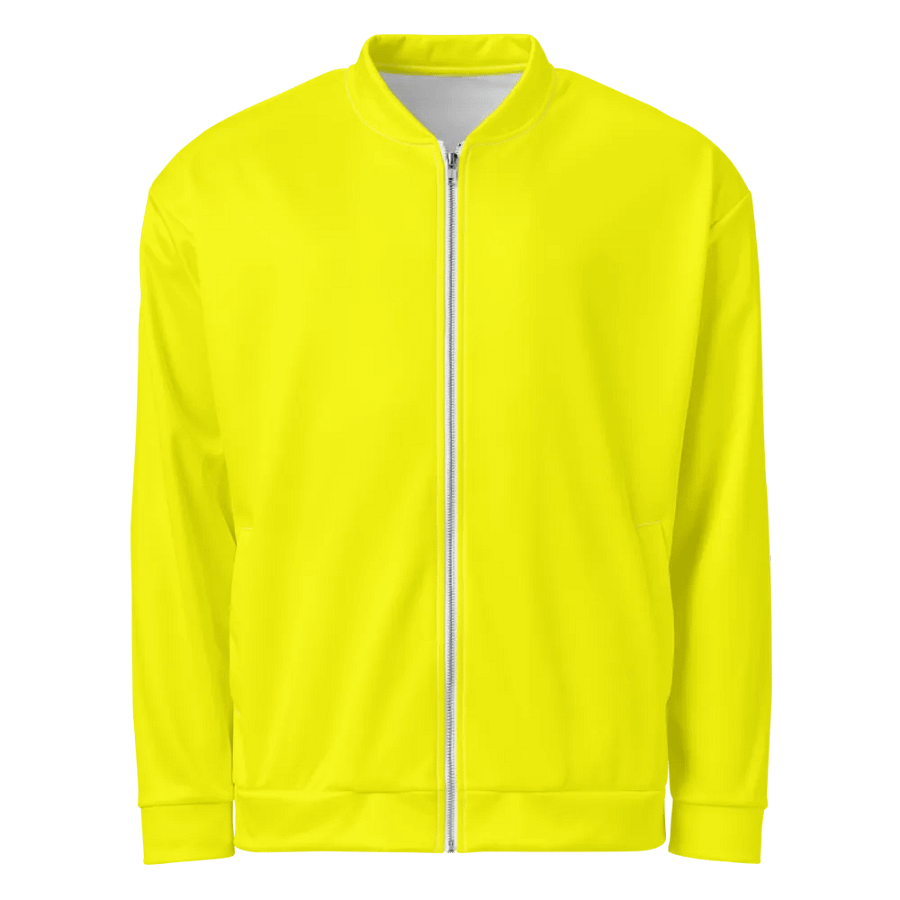 Plain Color Yellow Bomber Jacket product image (1)