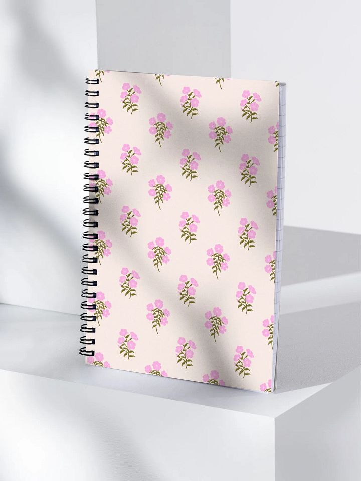 Alpine Cascade - Pink and Yellow on Dark Blue - Spiral Notebook product image (2)