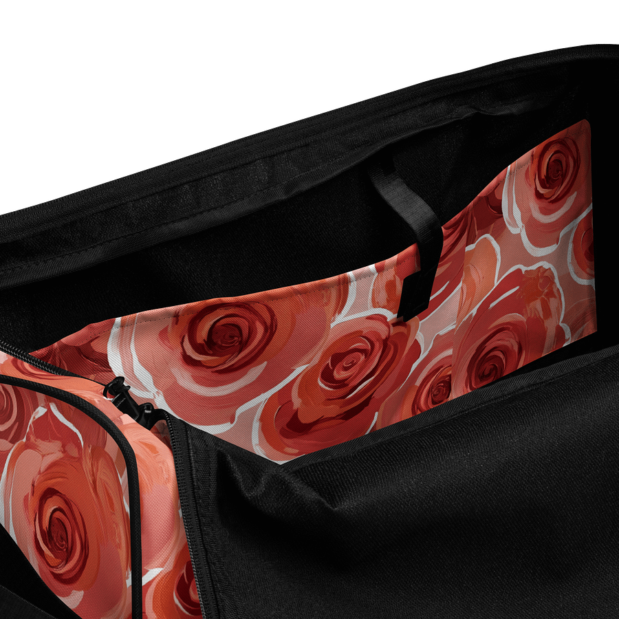 Dark Peach Rose Garden Dreams Duffle Bag product image (6)