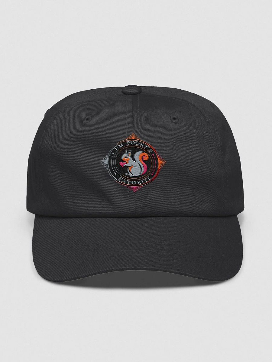 Baseball Hat Embroidered: I'm Pooky's Favorite, Diamond shaped with circular area in middle Black, Sacred Geometry product image (1)
