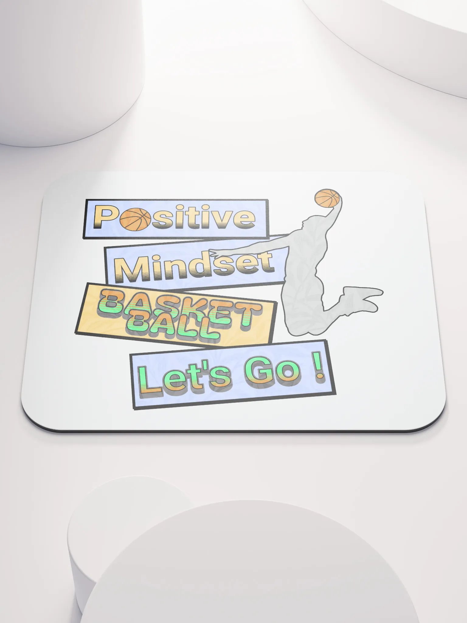 Positive Mindset Basketball Mouse Pad product image (1)