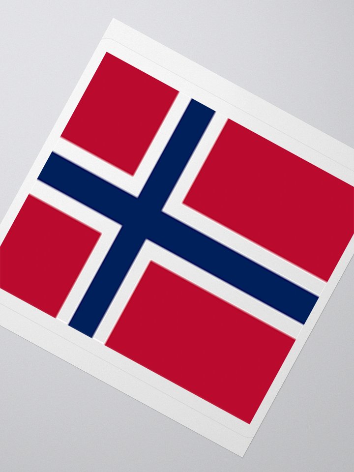Exclusive Norwegian Flag Kiss-Cut Stickers - High-Quality Vinyl, Multiple Sizes product image (5)