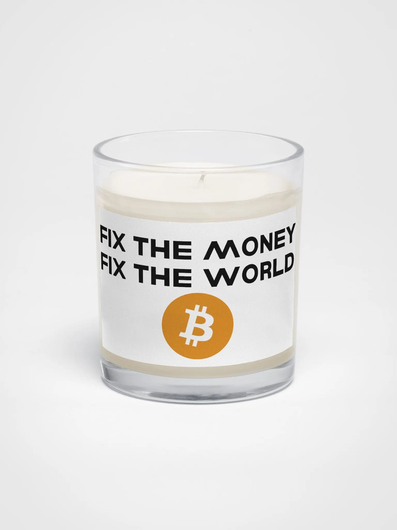 Fix the Money Fix The World Candle product image (1)