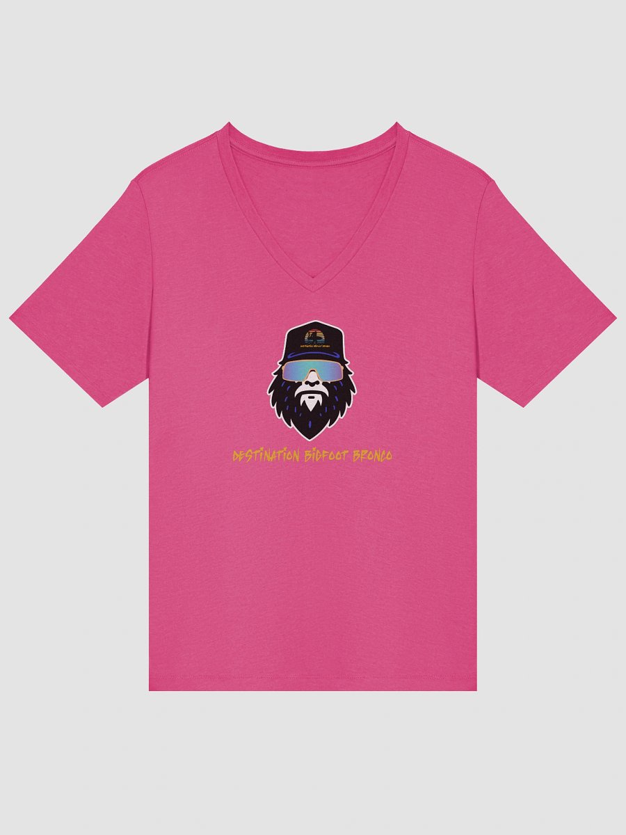 Destination Bigfoot Bronco Bigfoot Logo Bella+Canvas Women's Relaxed V-Neck T-Shirt (Berry) product image (3)