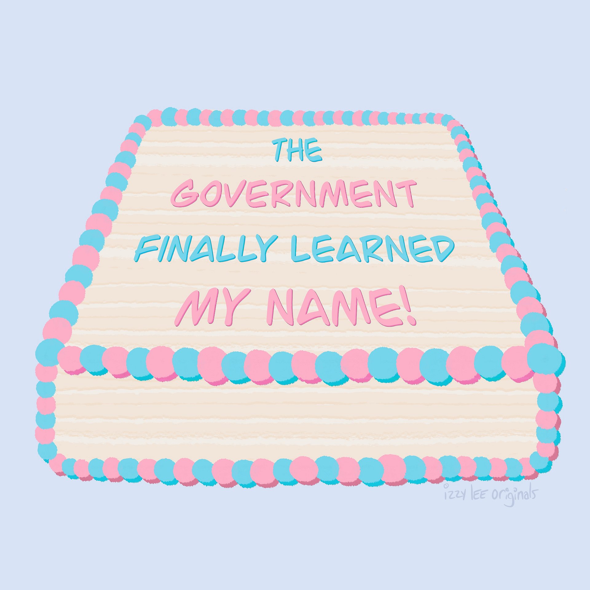 Name Change Celebration Cake Print product image (1)