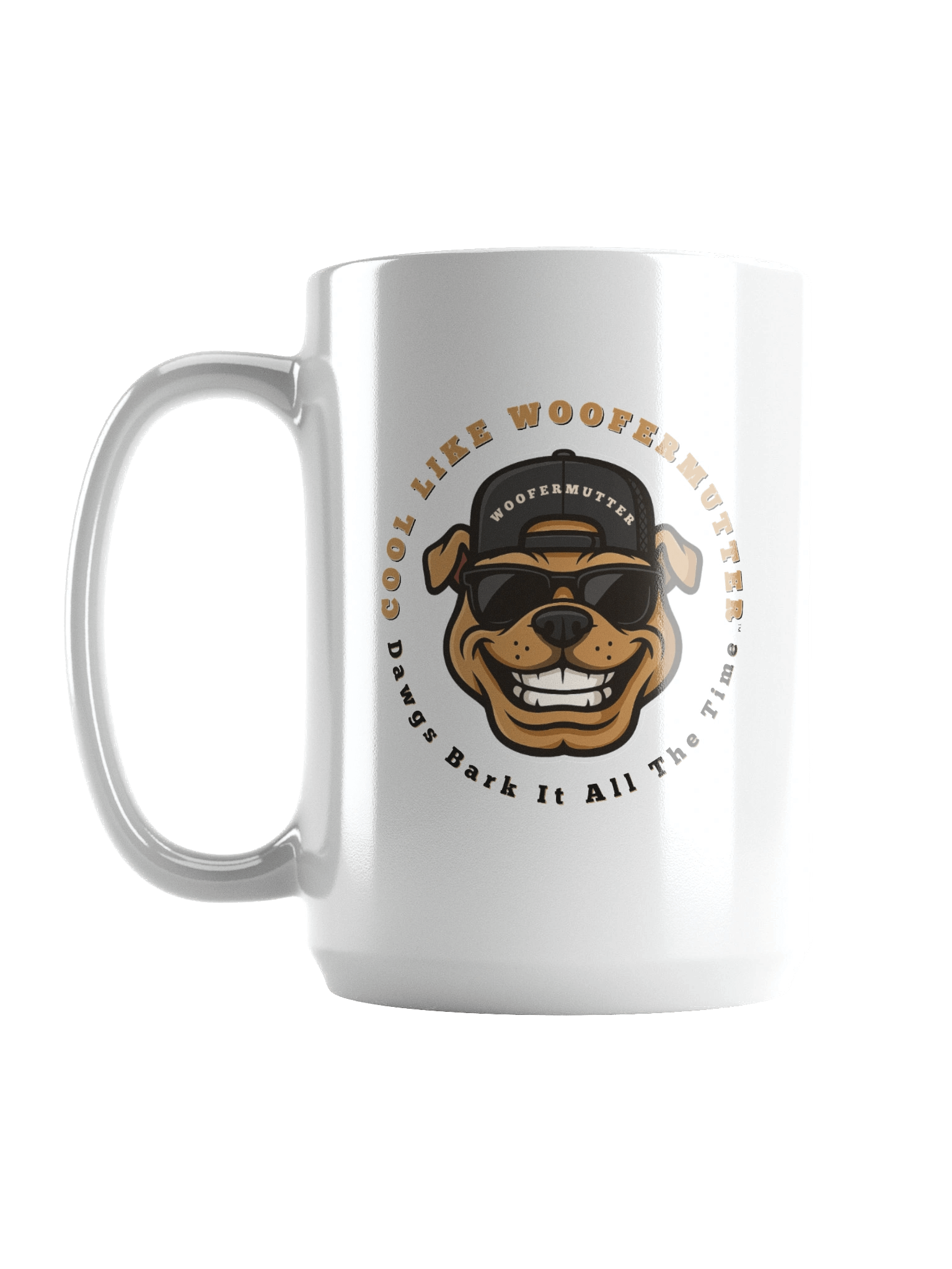 WooferMutter™ Brown bulldog White Ceramic Mug product image (1)