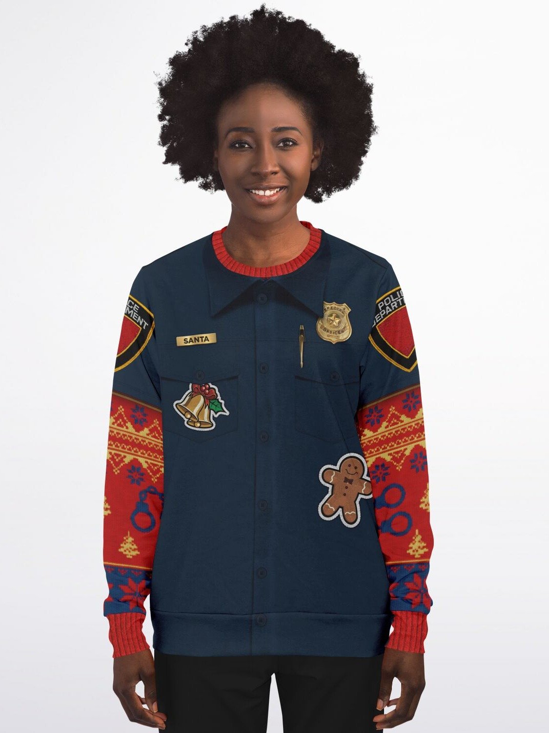 Police Christmas Sweater | Nice List Holiday Sweatshirt | Law Enforcement Christmas Party Outfit | Cop Winter Outfit product image (7)