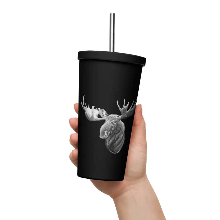 Moose Drawing Straw Cup product image (14)