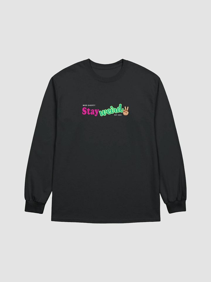 Stay Weird with a Peace Sign Dark Shirt -- Unisex, please check sizing chart product image (1)