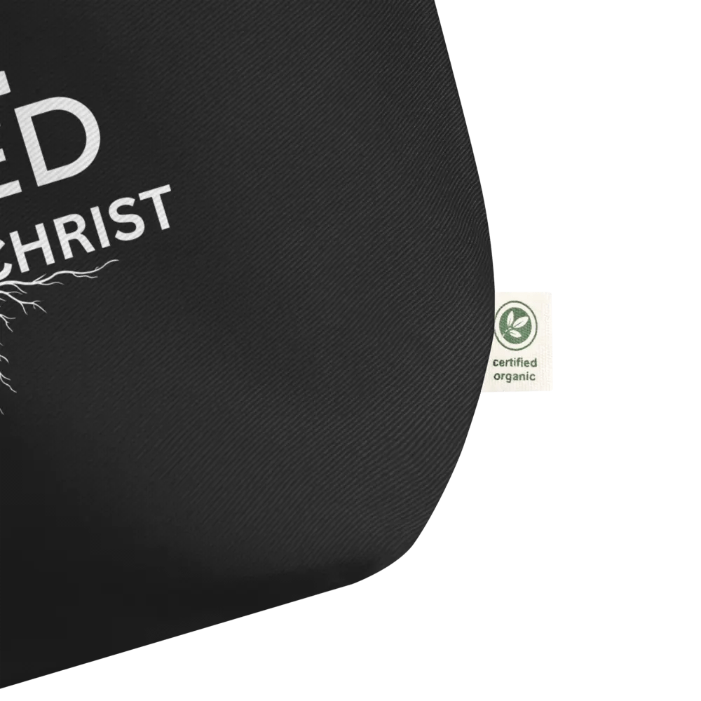 Rooted in Christ - Colossians 2:7 Organic Cotton Tote Bag product image (2)