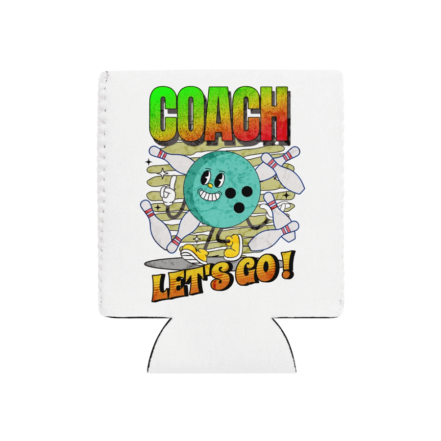 Retro Mascot Coach Bowling Can Cooler product image (1)