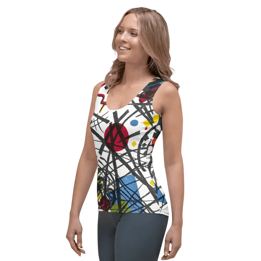 Abstract Lithographic Pattern Design Tank Top - V3 product image (3)