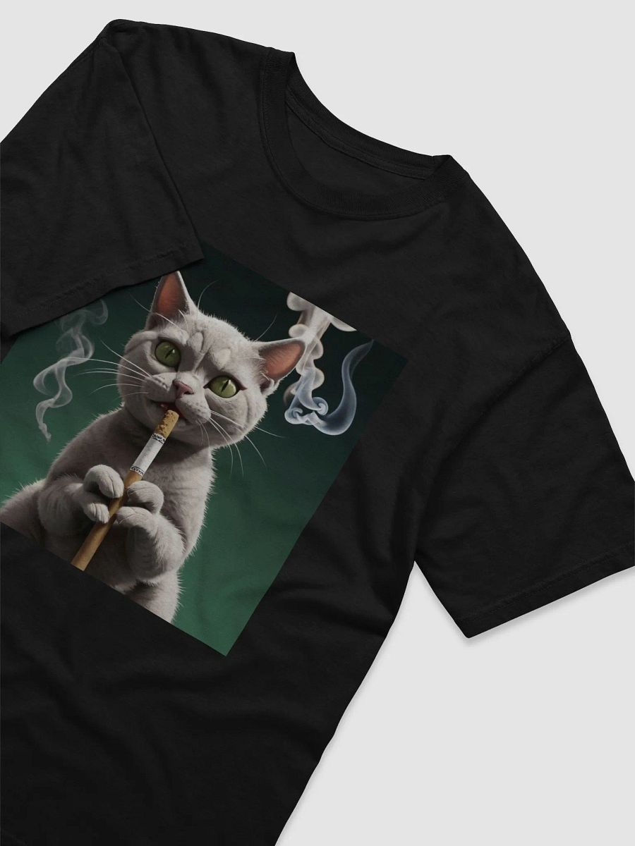 Stoic Cat Smoking Graphic Tee product image (3)
