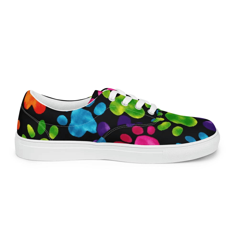 Colorful Pawprint Lace-Up Shoes product image (5)