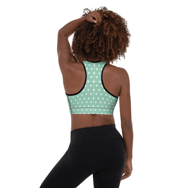 Pastel Heart Seamless Pattern Padded Sports Bra - V1 product image (1)