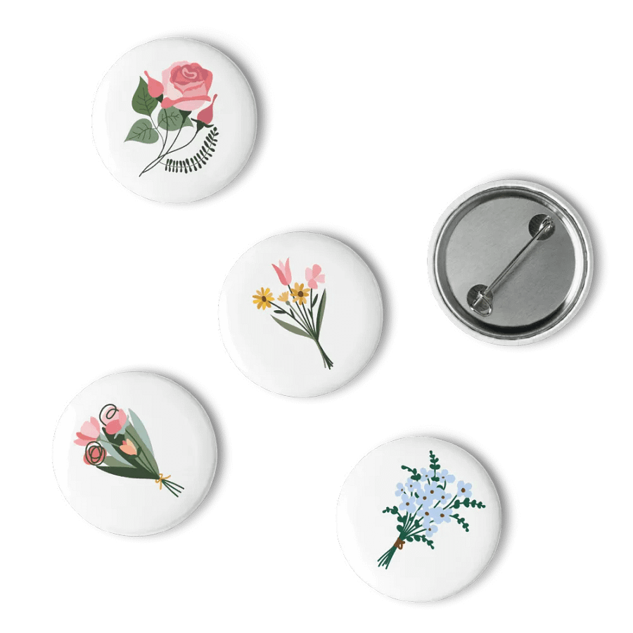 Set of Pin Buttons (floral) product image (15)