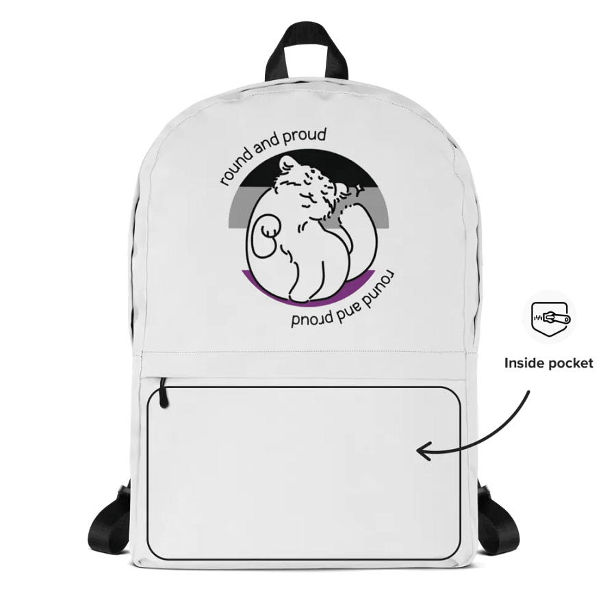 Round and Proud Manul Asexual Version - Backpack product image (2)