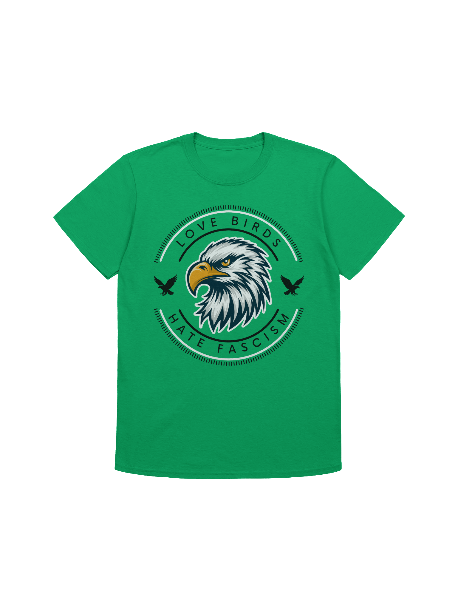 Love Birds Hate Fascism - Green product image (1)