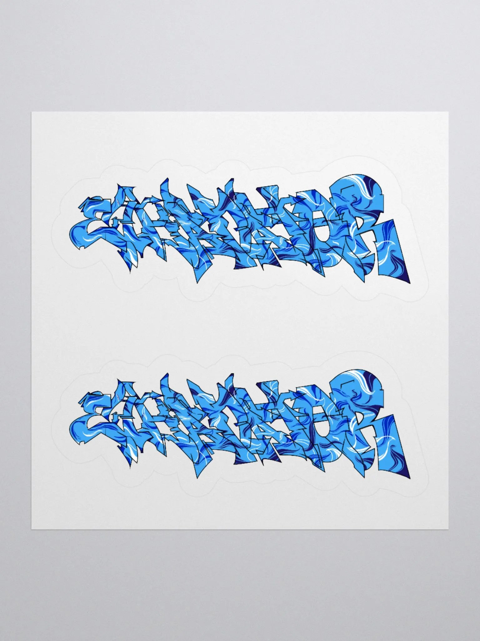 Blue Ethanator Graphitti Kiss Cut Stickers product image (3)