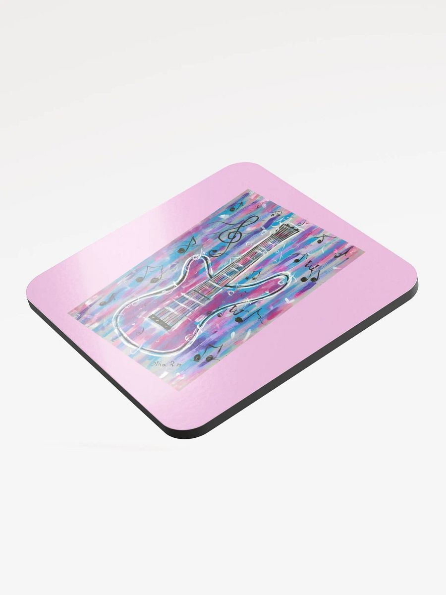 My Guitar (art by Dina R.) acrylic painting picture Glossed Cork Coaster product image (3)