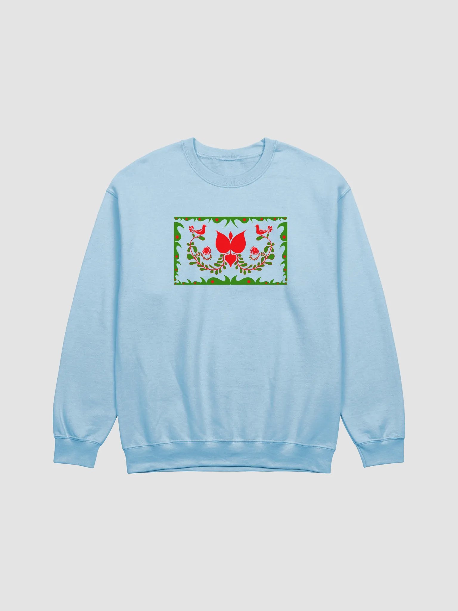 Hungarian Folk Art Sky Blue Sweatshirt product image (1)