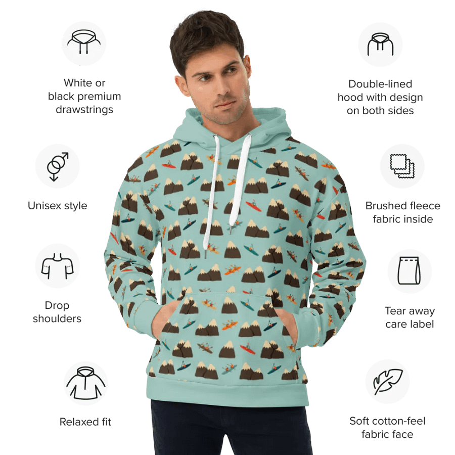 Paddling Peaks - All Over Hoodie product image (3)
