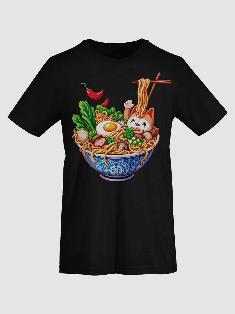 Whimsical Ramen Cat T-Shirt product image (7)