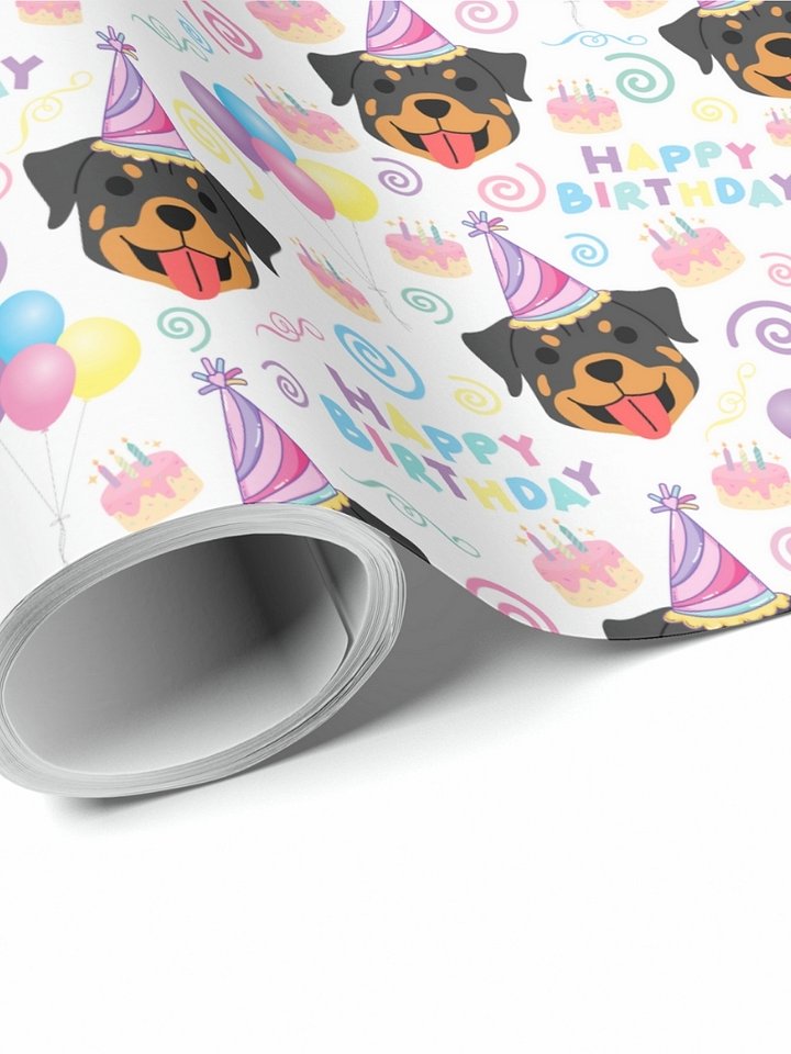 Rottweiler Birthday Wrapping Paper product image (1)
