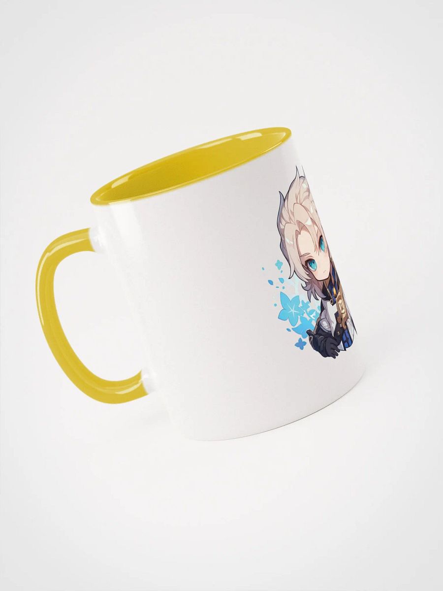 Albedo Genshin Impact Ceramic Mug – Yellow Handle & Interior product image (4)