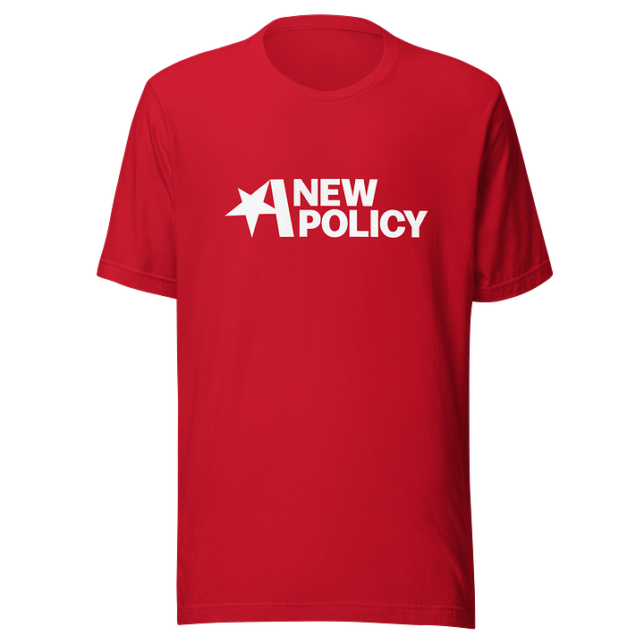 A NEW POLICY UNISEX RED T product image (1)