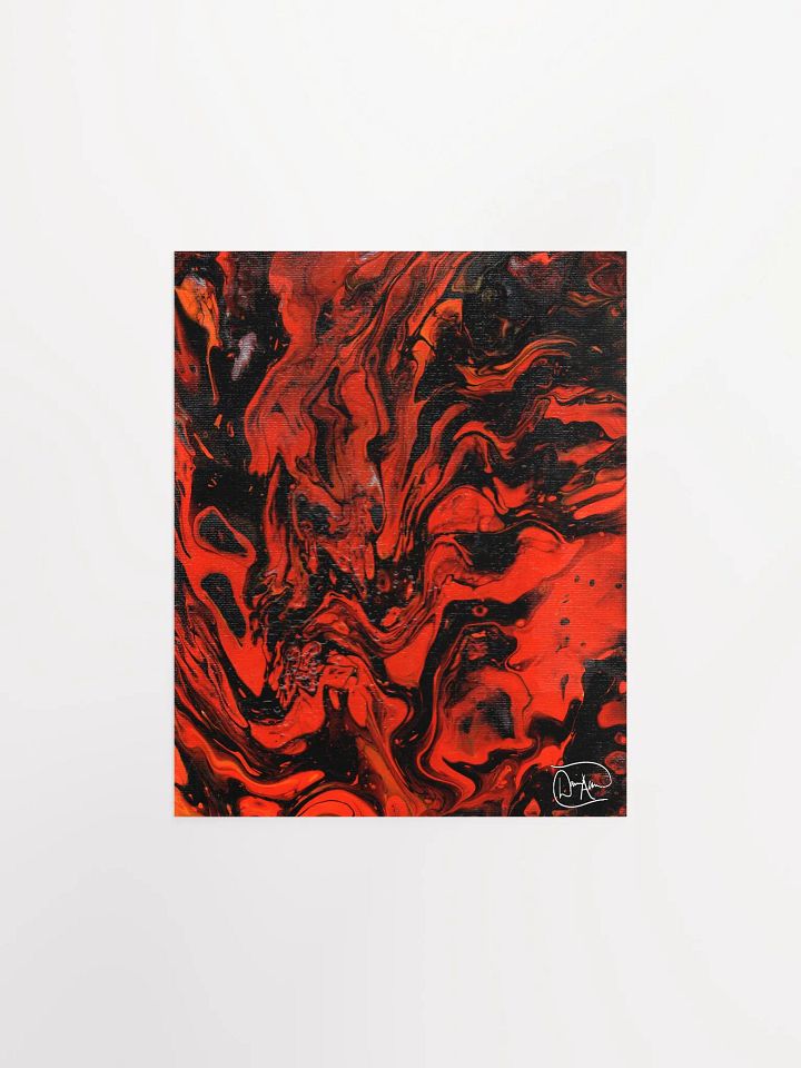 Demon In My Headphones Fluid Acrylic Print product image (1)