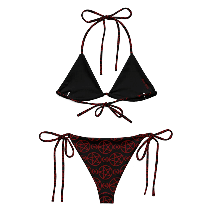 Midnight Black Recycled String Bikini product image (2)