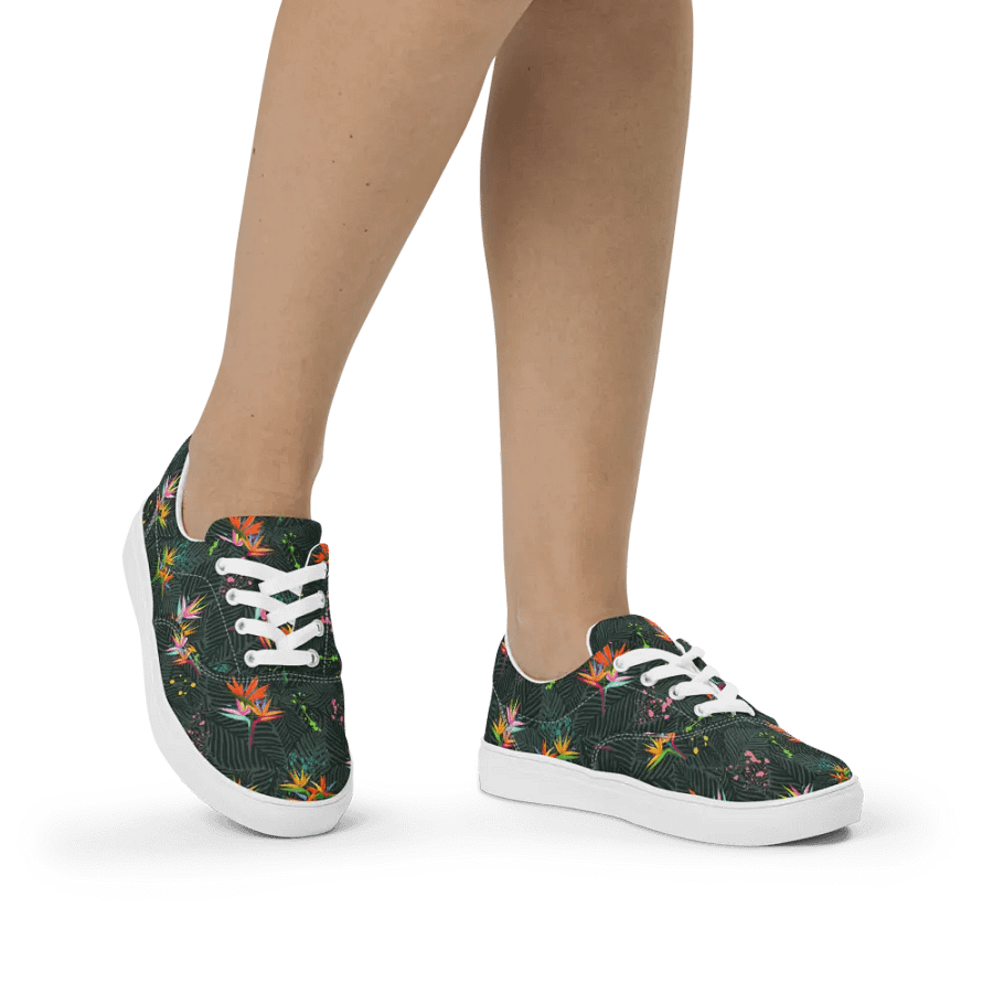 Birds of Paradise Lace-Up Canvas Shoes product image (2)