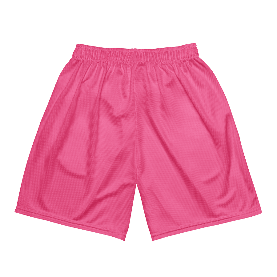 Women's | BRN.2C.C.™ Mesh Shorts | Coastal Cool Meets Sporty Style | Recycled Unisex Activewear 🌊🔥| White Logo on Brilliant Rose product image (5)