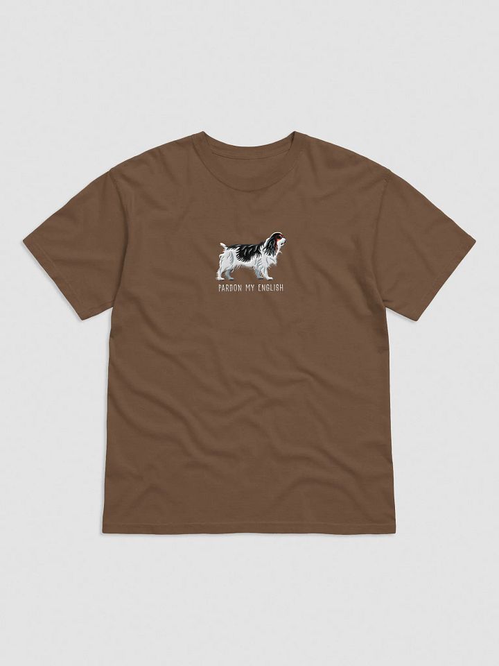 Pardon My English T-Shirt(Embroidered) of an English Toy Spaniel(Tricolor) product image (17)