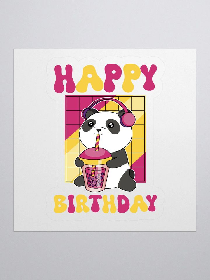 Happy Birthday (Panda With Bubble Tea) Sticker product image (1)