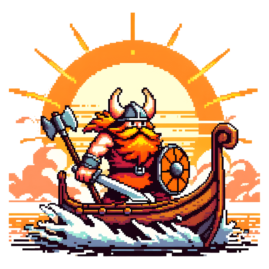 8 Bit Viking Pixel Art product image (2)
