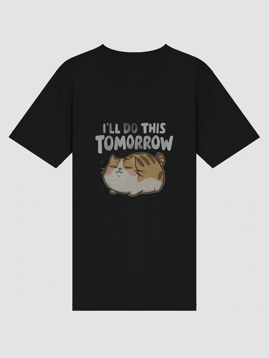 Funny Lazy Cat -'I'll Do This Tomorrow' Minimalist Procrastination Humor product image (3)